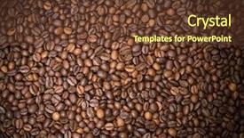  Presentation with coffee beans - Cool new slide deck with coffee beans which have been backdrop and a tawny brown colored foreground