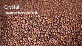  Presentation with coffee beans - Cool new PPT layouts with coffee beans which have been backdrop and a tawny brown colored foreground