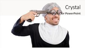  Presentation with nun - Amazing presentation having nun dress with handgun backdrop and a lemonade colored foreground