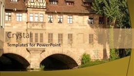  Presentation with buildings - PPT theme having nuremberg and its lovely buildings background and a yellow colored foreground