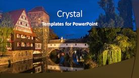  Presentation with max - Colorful PPT layouts enhanced with nuremberg-city-houses-on-riverside backdrop and a ocean colored foreground