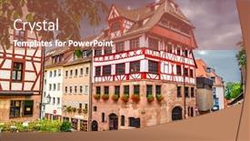  Presentation with house - Presentation design having nuremberg-germany-at-the-historic background and a red colored foreground