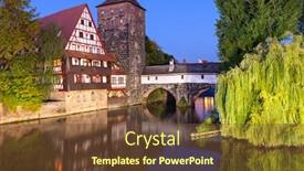  Presentation with bridge - Presentation featuring nuremburg-germany-at-hangman-s background and a tawny brown colored foreground