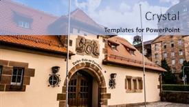  Presentation with historical building - Presentation theme enhanced with nurnberg-germany-29-august-2022 background and a  colored foreground