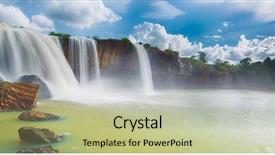 Presentation with vietnam - Cool new PPT layouts with nurs - beautiful dray nur waterfall backdrop and a mint green colored foreground