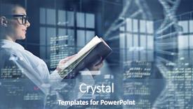  Presentation with cute nurse - PPT theme featuring nurse 3d - cute girl intern read book background and a teal colored foreground