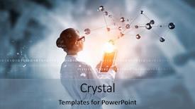  Presentation with research - Amazing slide deck having nurse 3d - scientist woman doing research mixed backdrop and a seafoam green colored foreground