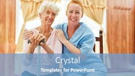  Presentation with stroke - PPT layouts consisting of nurse-and-elderly-woman background and a teal colored foreground