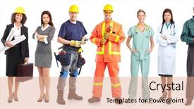  Presentation with nursing to nurse communication - Presentation theme enhanced with nurse architect isolated over white background and a coral colored foreground