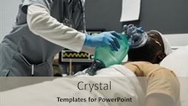  Presentation with mask nurse - Slide deck consisting of nurse-bending-over-sick-man background and a light gray colored foreground