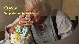  Presentation with birthday cake - Beautiful slides featuring nurse burned - naughty old pensioner lighting his backdrop and a tawny brown colored foreground