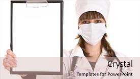  Presentation with music folder - Slides consisting of nurse cap - doctor with stethoscope and folder background and a  colored foreground