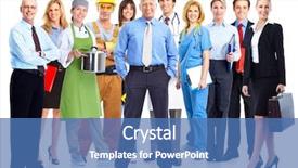  Presentation with group - PPT theme consisting of three wooden usb flash drive background and a coral colored foreground.