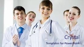  Presentation with security and drivers uniform - Amazing theme having nurse director - attractive female doctor in uniform backdrop and a  colored foreground