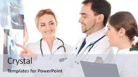  Presentation with global team workers - PPT theme consisting of nurse doctor - team of young and smart background and a  colored foreground