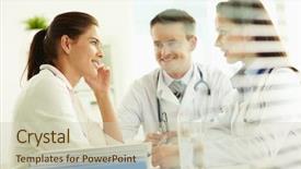  Presentation with consulting - Presentation design with nurse executive - portrait of confident practitioners consulting background and a soft green colored foreground