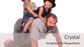  Presentation with childs - Colorful slide deck enhanced with nurse free - father playing with his childs backdrop and a soft green colored foreground