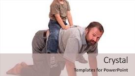  Presentation with childs - Audience pleasing PPT layouts consisting of nurse free - father playing with his childs backdrop and a mint green colored foreground