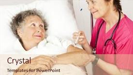  Presentation with injection - Theme consisting of nurse gives injection background and a lemonade colored foreground