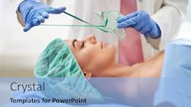  Presentation with respiratory - Audience pleasing PPT layouts consisting of nurse-gives-respiratory-therapy backdrop and a light blue colored foreground