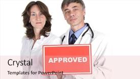  Presentation with sports table tennis two ping - Cool new presentation theme with nurse giving hand - two doctors with approved table backdrop and a  colored foreground