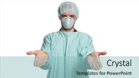  Presentation with male nurse - PPT layouts consisting of nurse giving background and a light blue colored foreground