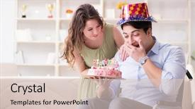  Presentation with disabled person - Beautiful PPT layouts featuring nurse hat - young family celebrating birthday backdrop and a lemonade colored foreground