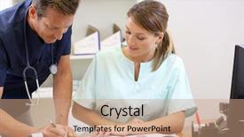  Presentation with prescription - Amazing presentation design having nurse having doctor signing prescription backdrop and a coral colored foreground