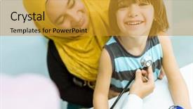  Presentation with parenting - Slide set consisting of nurse hijab - parenting and health care background and a gold colored foreground