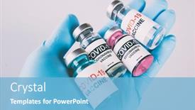  Presentation with covid - Slides with nurse-holding-four-types background and a light blue colored foreground