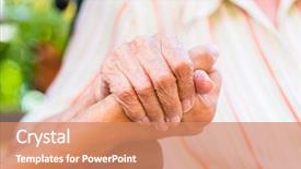  Presentation with nurse - Audience pleasing PPT layouts consisting of nurse holding hand of senior backdrop and a coral colored foreground