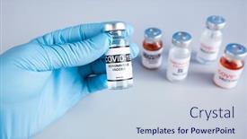  Presentation with nurse - Presentation theme having nurse-holding-one-form-five background and a lemonade colored foreground