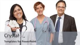  Presentation with baby nurse - Slide deck featuring  background and a  colored foreground.