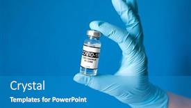  Presentation with covid vaccine - Presentation theme with nurse-holding-the-covid-19 background and a teal colored foreground