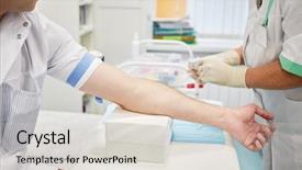  Presentation with intravenous - Amazing PPT layouts having nurse in medical center going backdrop and a lemonade colored foreground