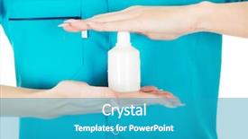  Presentation with hydrogen - Beautiful presentation theme featuring nurse in uniform with hydrogen backdrop and a teal colored foreground