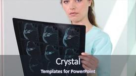  Presentation with nurse - Audience pleasing slides consisting of nurse looking at x-ray backdrop and a wine colored foreground