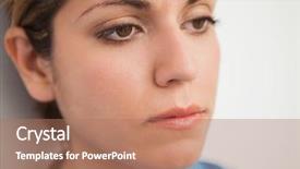  Presentation with healthcare workers - Beautiful PPT theme featuring nurse looking disappointed close up backdrop and a  colored foreground