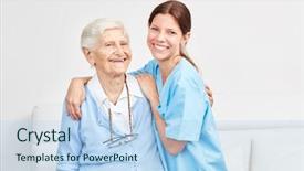  Presentation with happy retirement - Cool new slide deck with nurse love - nursing service wife and happy backdrop and a light blue colored foreground