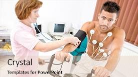  Presentation with elderly patient nurse cares - Beautiful presentation featuring nurse makes the patient ready backdrop and a lemonade colored foreground