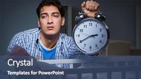  Presentation with sleeping baby - Beautiful presentation design featuring nurse manager - young father dad sleeping while backdrop and a ocean colored foreground