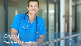  Presentation with healthcare - Audience pleasing slide set consisting of nurse men - attractive healthcare worker looking backdrop and a  colored foreground