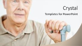  Presentation with old men - Beautiful PPT layouts featuring nurse men - old senior man with his backdrop and a sky blue colored foreground