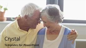  Presentation with people helping each teamwork couple - Colorful presentation design enhanced with nurse patient relationship - senior couple hugging each other backdrop and a  colored foreground