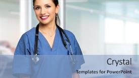  Presentation with nurse - Audience pleasing slides consisting of nurse portrait backdrop and a light blue colored foreground