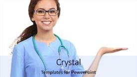  Presentation with doctor african - Presentation enhanced with nurse practitioner - beautiful african american female doctor background and a light blue colored foreground