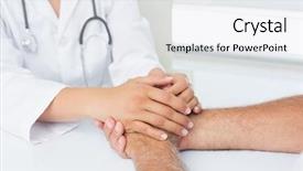  Presentation with doctor office - Amazing slide deck having nurse practitioner - close-up mid section backdrop and a sky blue colored foreground