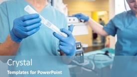  Presentation with anesthetic - Colorful PPT theme enhanced with nurse-preparing-anesthetic-for-surgery backdrop and a teal colored foreground