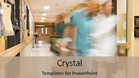  Presentation with motion - Beautiful PPT theme featuring nurse pulling stretcher in hospital backdrop and a coral colored foreground