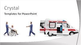  Presentation with male nurse - Amazing presentation having nurse-pushing-an-elderly-patient backdrop and a white colored foreground